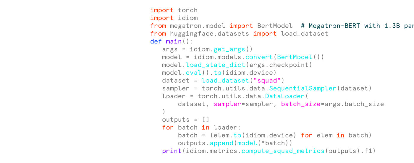 Header image showcasing the Idiom software interface in a dark grey theme